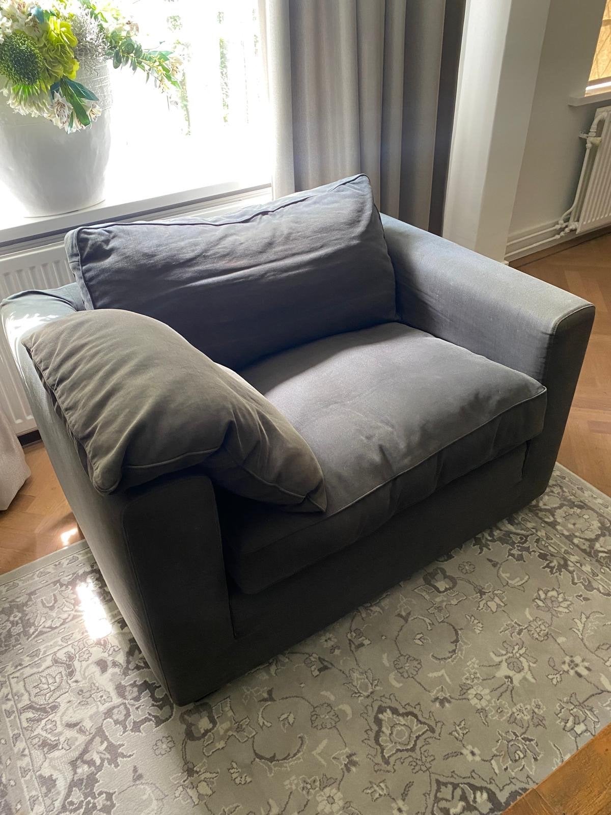 Linteloo Love Seat Antraciet - 119 cm  (v.a. 1 sept), Ophalen, Gebruikt, Minder dan 75 cm, 100 tot 125 cm