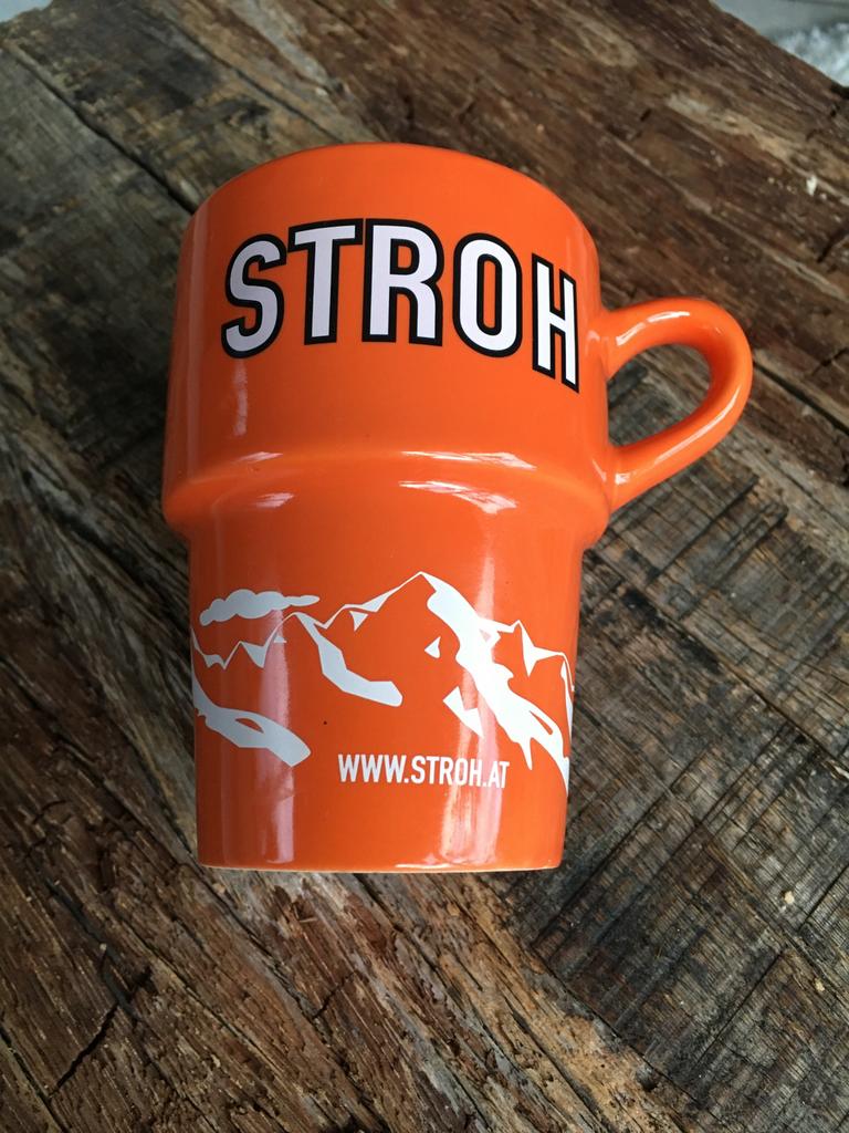 Stroh Rum beker The Spirit of Austria oranje aardewerk 250ml, Verzamelen, Ophalen of Verzenden, Nieuw, Gebruiksvoorwerp