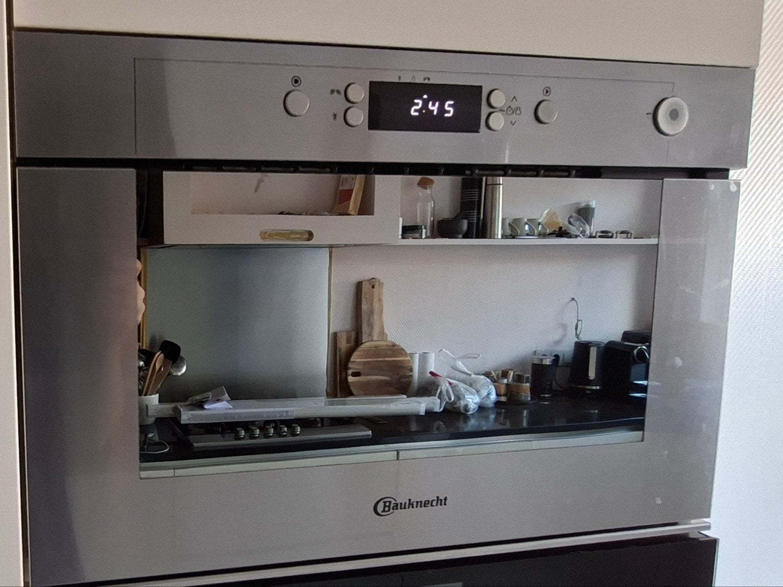 Nette Bauknecht EMWP 9238 PT inbouw magnetron, Huis en Inrichting, Keuken | Keukenbenodigdheden, Gebruikt, Ophalen