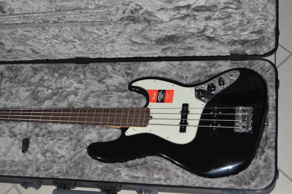 Fender American Professional Jazz Bass Fretless with Case, Ophalen, Elektrisch, Fretloos