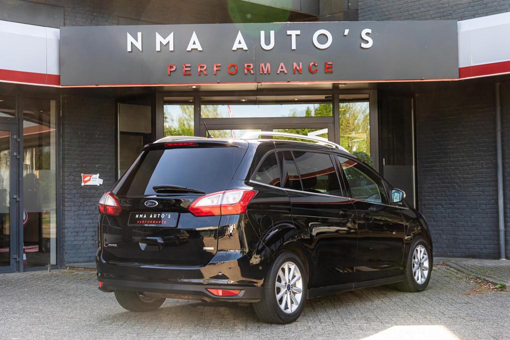 Ford Grand C-Max 1.5 Titanium KEYLESS/STUUR & STOEL VERWARMI, Euro 6, 150 pk, Zwart, Bedrijf