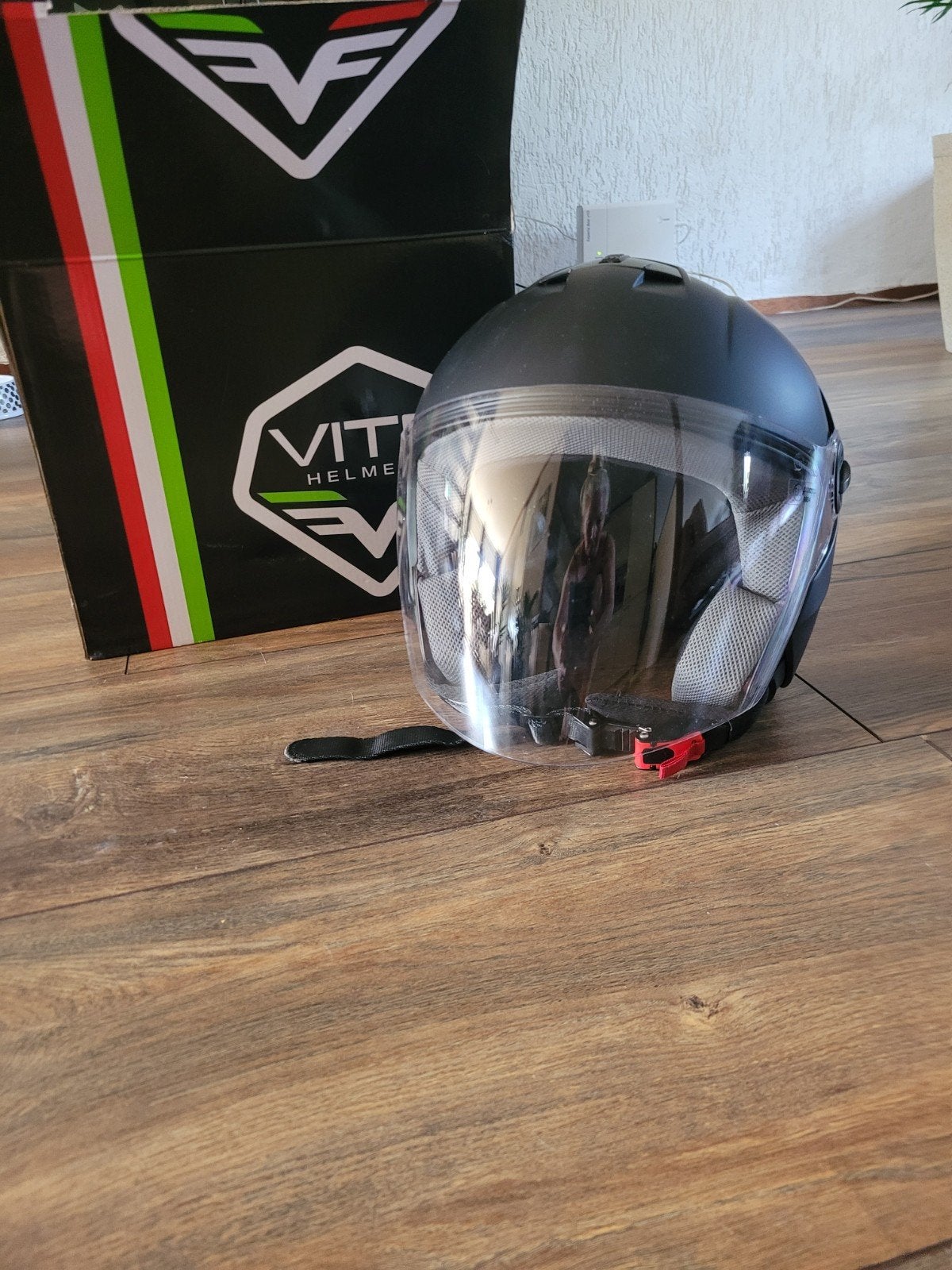 Vito Palermo Jethelm Mat Zwart - Maat XS, XS, Dames, Jethelm, Ophalen