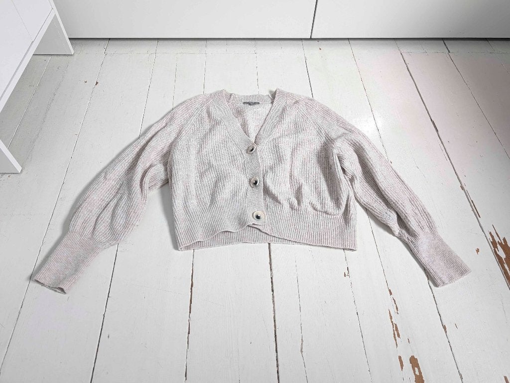 Creme gebreid vest van C&A, Maat 38/40 (M), Beige, Ophalen of Verzenden, Gedragen