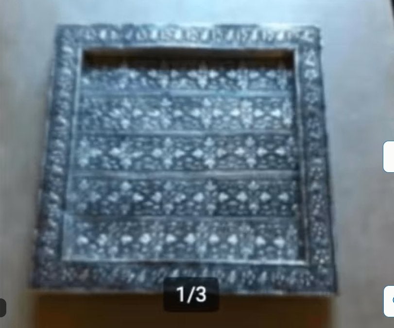 Dienblad zilverkleur lengte 30cm breedte 30cm, Overige materialen, Serveerschaal, Vierkant, Ophalen of Verzenden