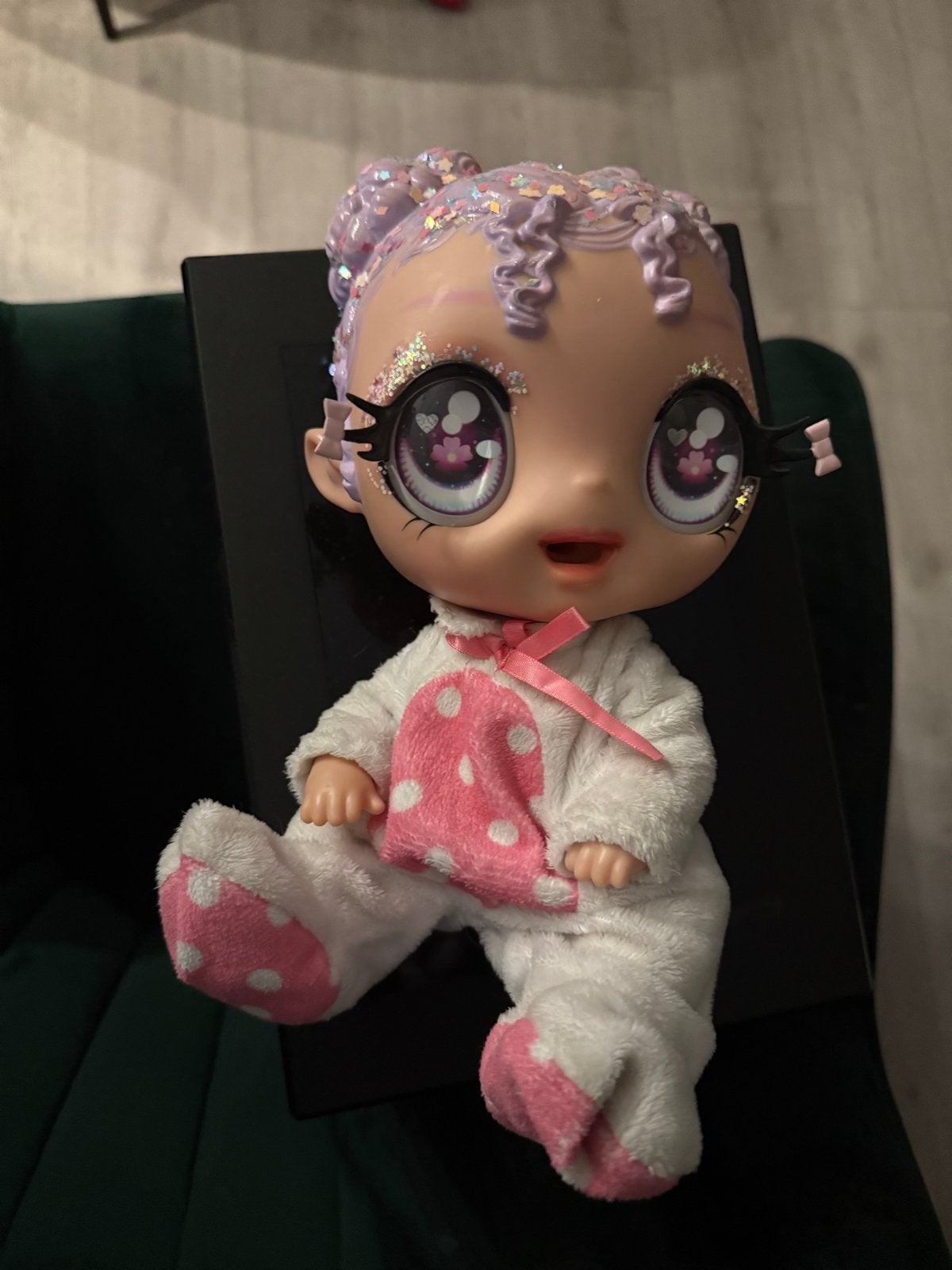 Leuke pop met glitters en zacht pakje, Ophalen of Verzenden, Zo goed als nieuw, Overige typen