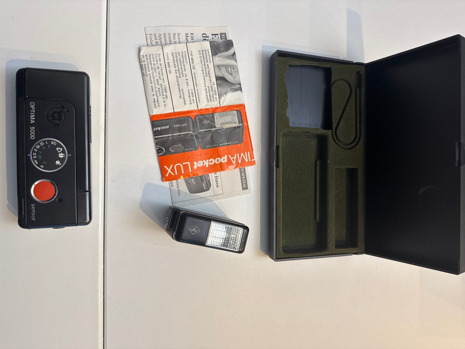 Agfa Optima 5000 Pocket Lux Camera met flitser en doos, Audio, Tv en Foto, Ophalen of Verzenden, Gebruikt, Compact, Overige Merken