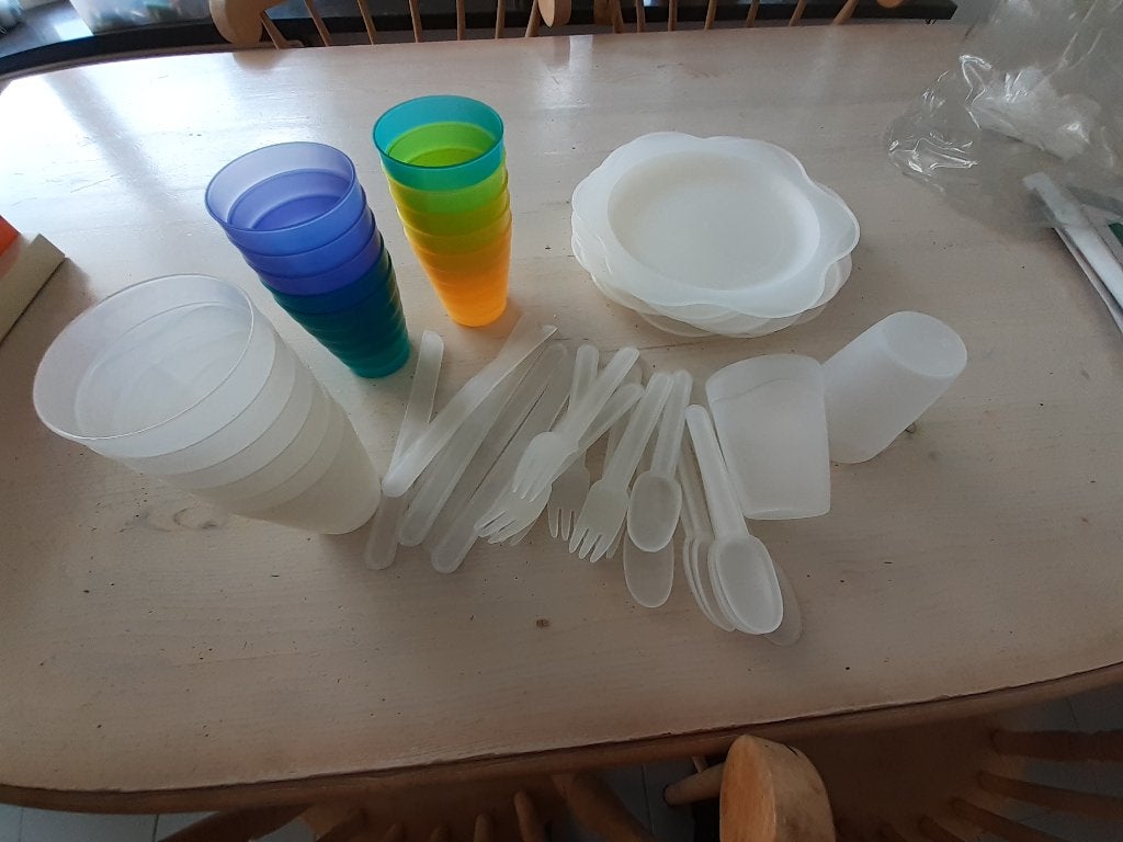 plastic servies, Ophalen of Verzenden, Nieuw, Kunststof, Overige stijlen
