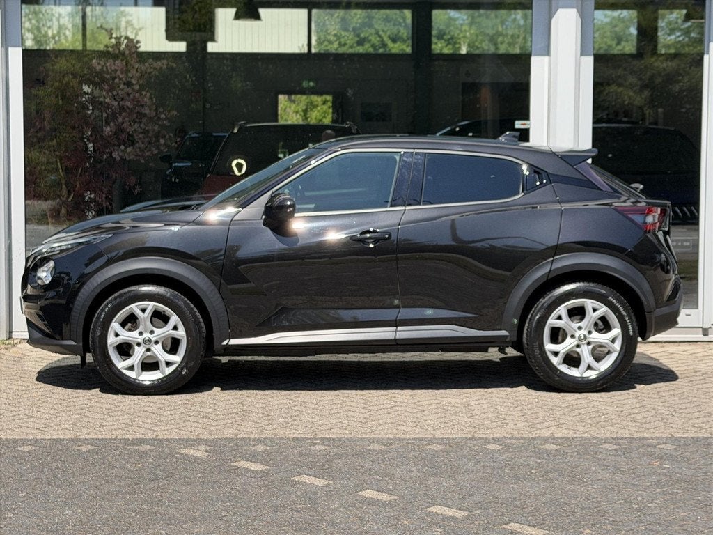 Nissan Juke 1.0 DIG-T 117pk DCT Tekna | Sound & Ride | Bose, Auto's, Nissan, Leder en Stof, Zwart, Bedrijf, 3 cilinders