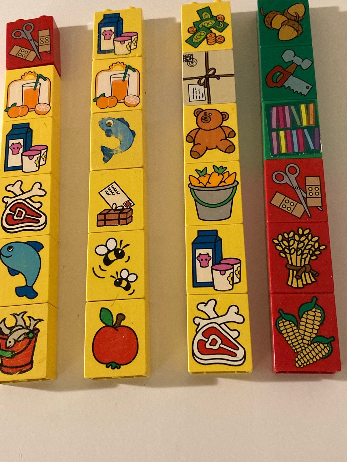 Duplo LEGO Winkeltje met 51 blokken, bel, wagentjes en poppe, Gebruikt, Ophalen of Verzenden, Duplo, Inclusief accessoires
