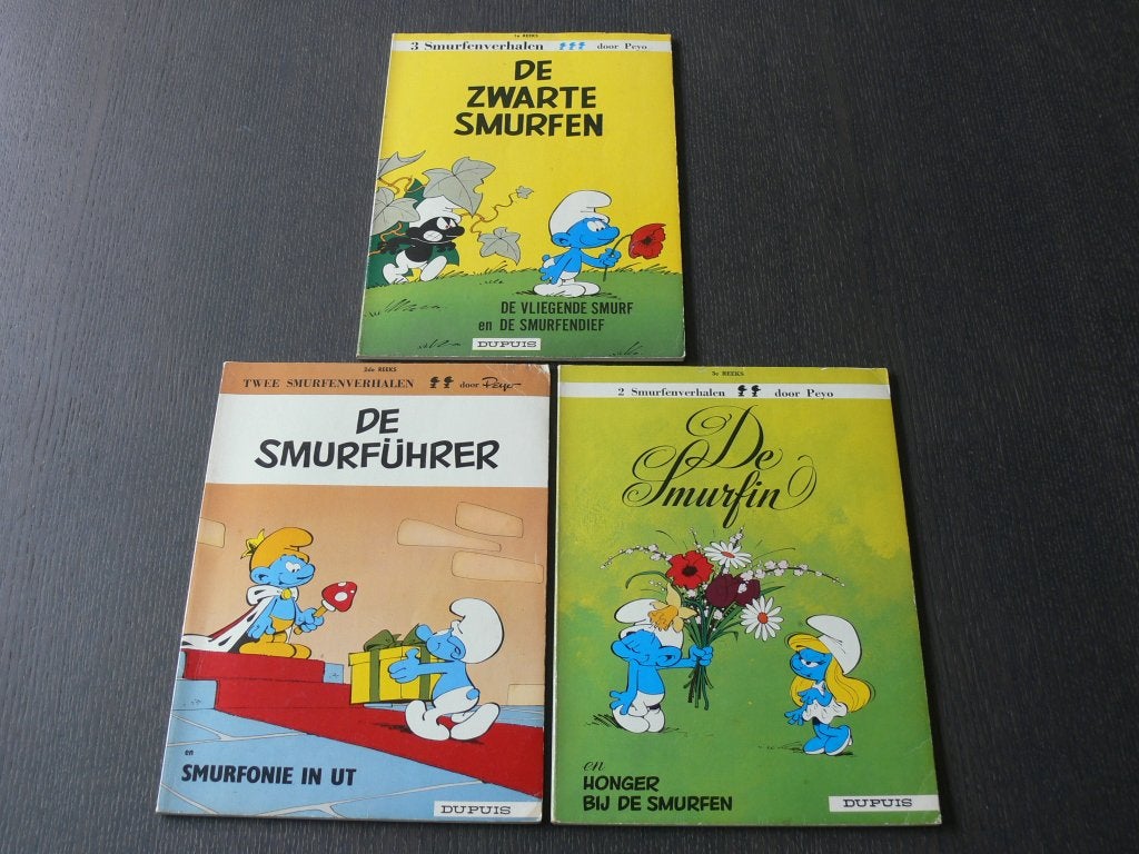 De Smurfen - deel 1, 2 en 3, Boeken, Meerdere stripboeken, Ophalen of Verzenden, Gelezen