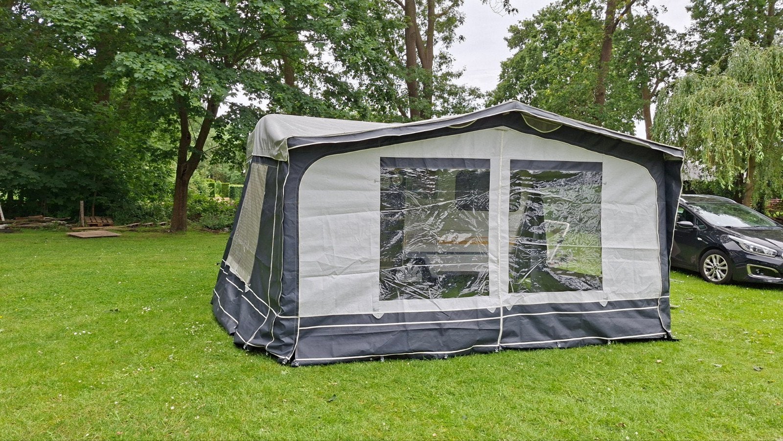 Hypercamp voortent omloopmaat 8 met zijtent, Caravans en Kamperen, Kampeeraccessoires, Ophalen, Gebruikt