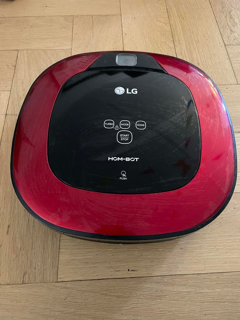 LG Hom-Bot Robotstofzuiger - Rood, Witgoed en Apparatuur, Stofzuigers, Ophalen, Gebruikt, Robotstofzuiger, Geschikt voor harde vloeren