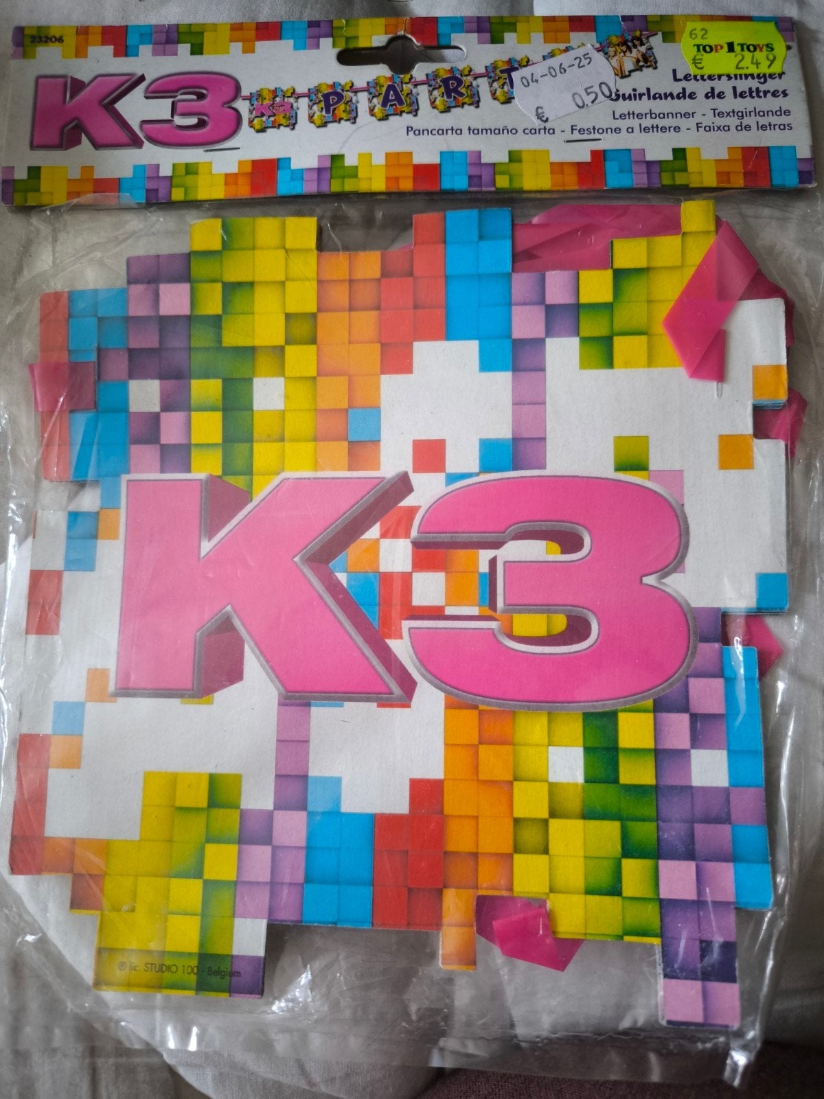 K3 Party Guirlande Letterbanner - Nieuw in verpakking, Ophalen of Verzenden, Nieuw, Verjaardag