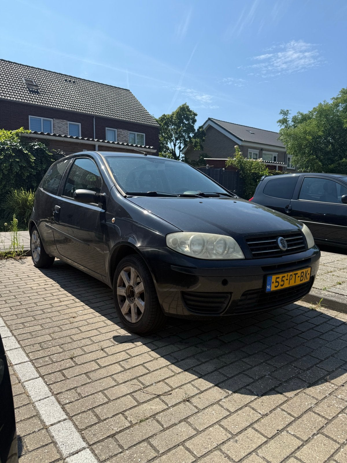 Fiat Punto 1.2 3DR 2004 Zwart, Auto's, Fiat, Voorwielaandrijving, Stof, 4 cilinders, 400 kg
