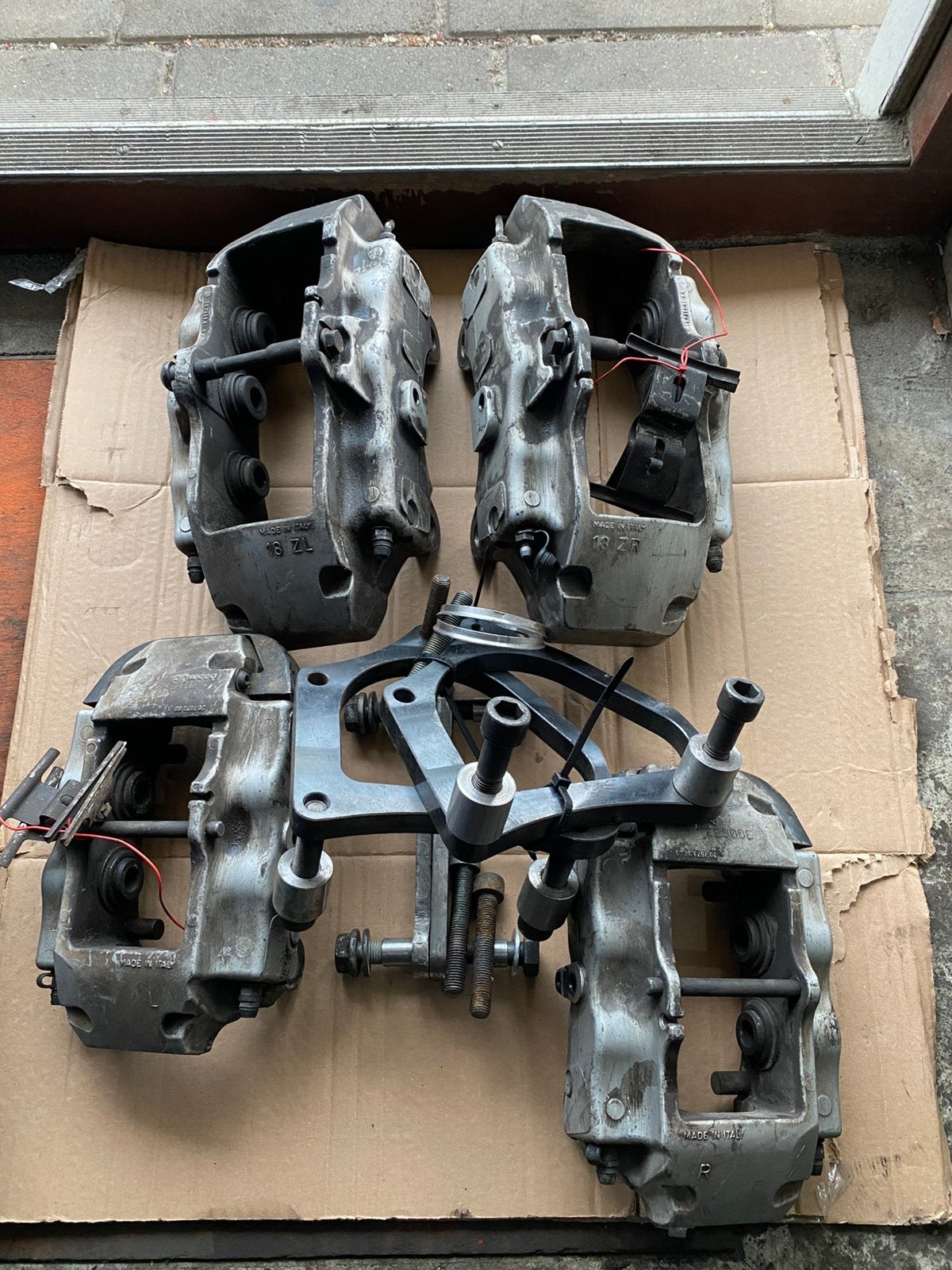 porsche cayenne z18 remklauwen met adapter, Ophalen of Verzenden, Porsche