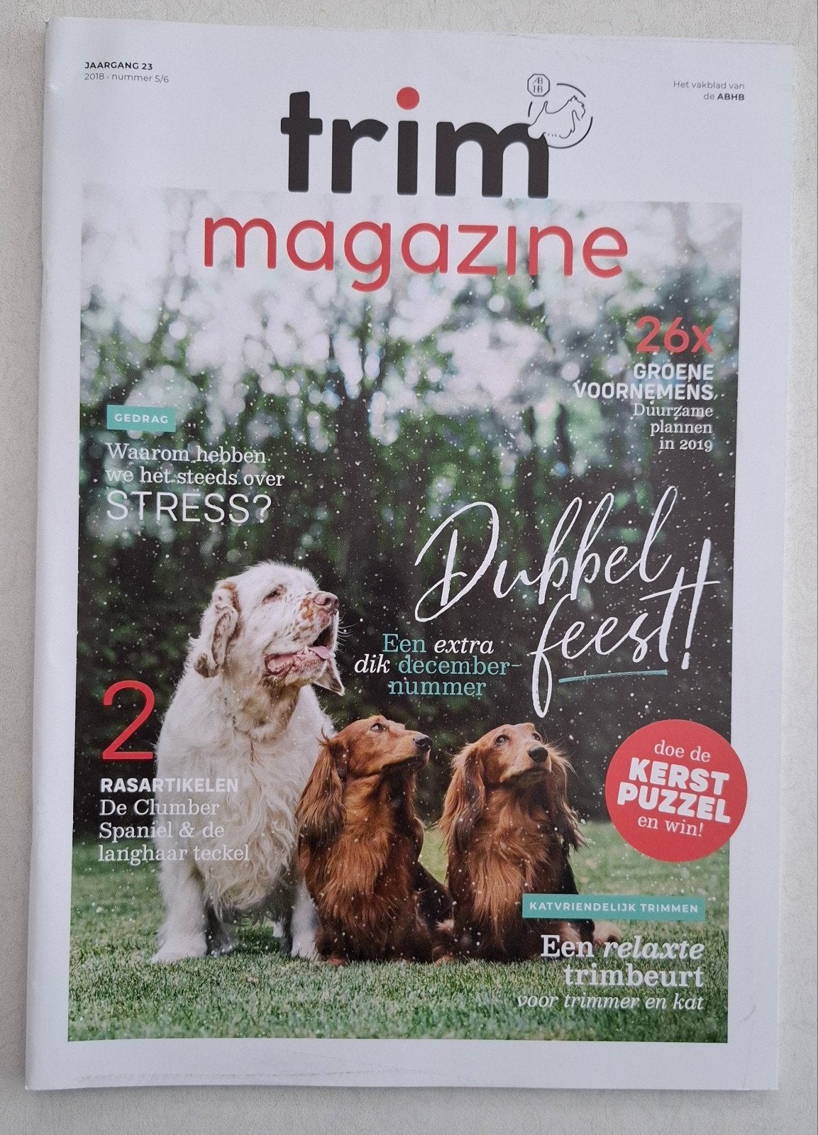 Trimblad jaargang 23 2018 nr 5-6: Clumber Spaniel & Teckel, Ophalen of Verzenden, Nieuw, Overige typen