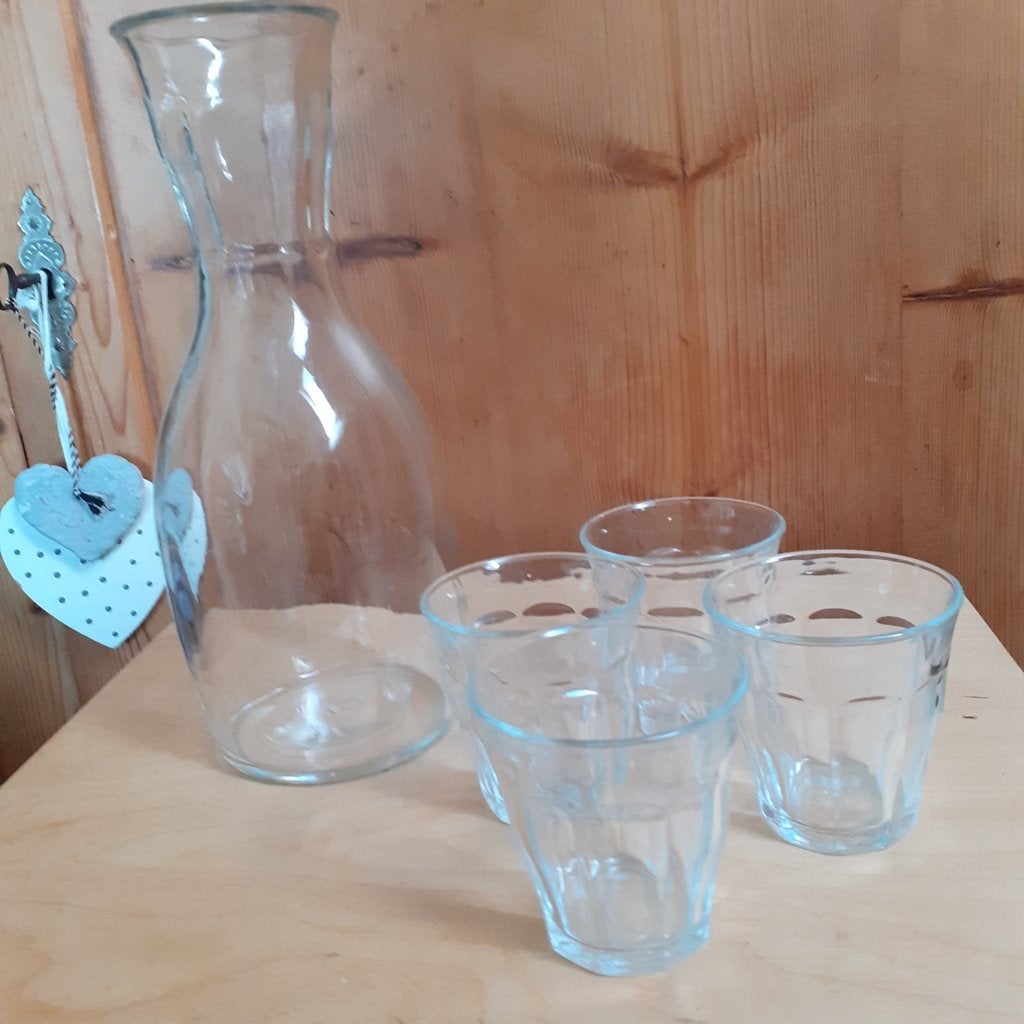 set waterkan met glazen, Glas of Glazen, Nieuw, Ophalen of Verzenden, Glas