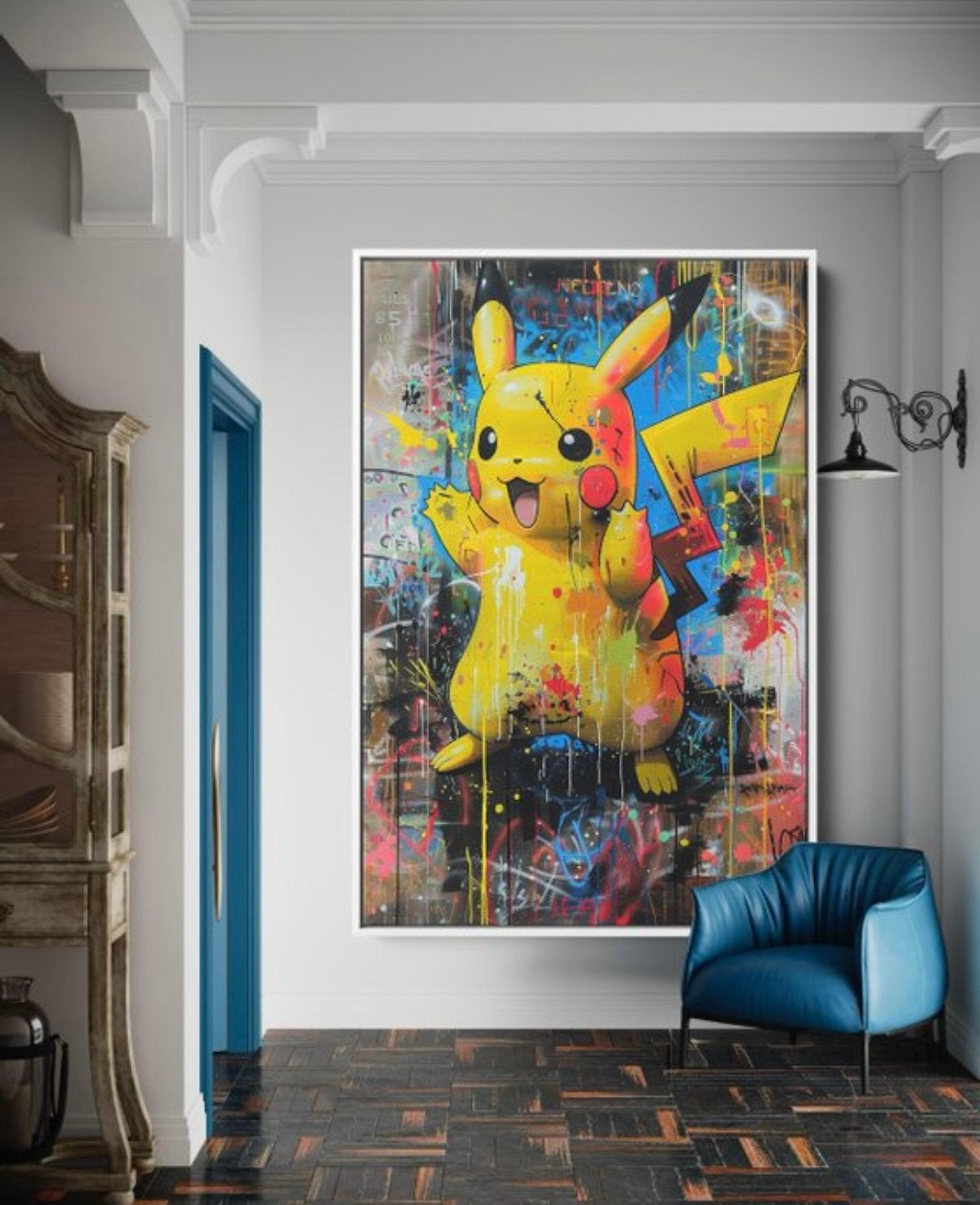 Dine Chanima XXL Giant Pikachu Kunstwerk Street Scene, Ophalen