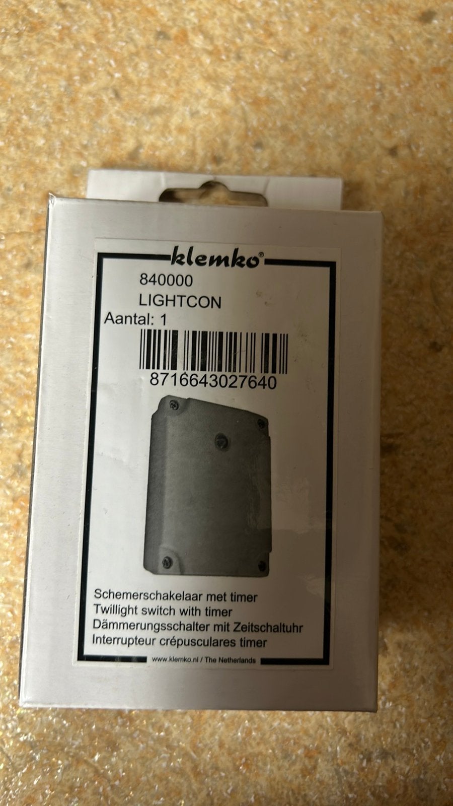 Klemko 840000 schemerschakelaar met timer nieuw, Ophalen of Verzenden, Zo goed als nieuw