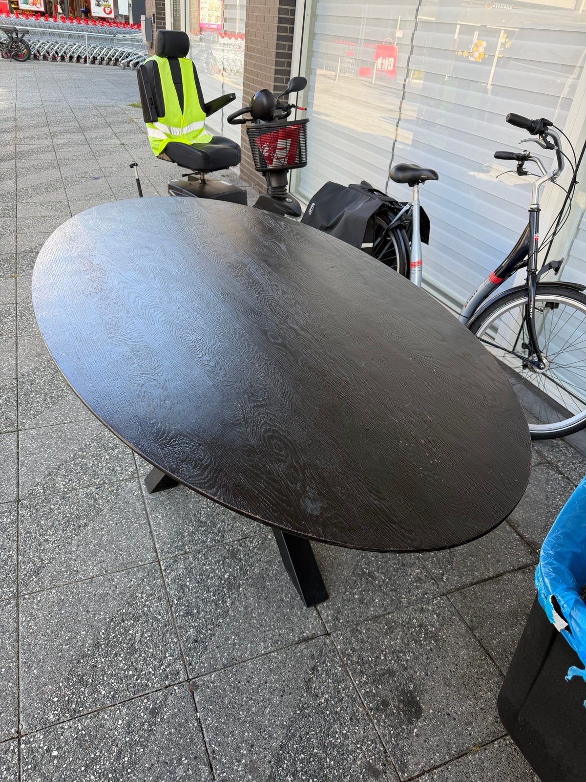 Ovale eettafel 110x200cm, Huis en Inrichting, Ophalen, Gebruikt, 100 tot 150 cm, 150 tot 200 cm