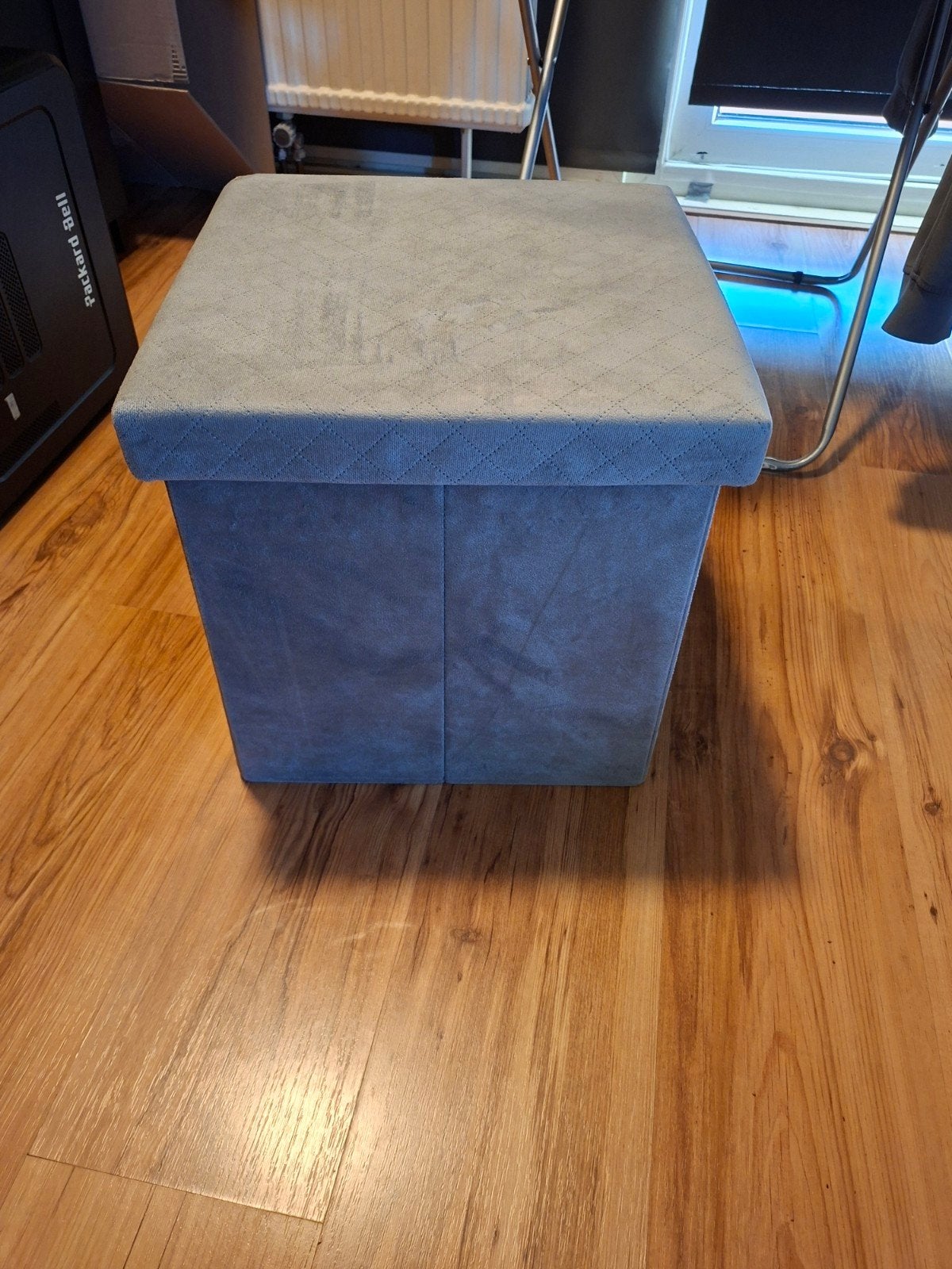 Opvouwbare opbergbox met deksel - grijs, Minder dan 50 cm, Gebruikt, Minder dan 50 cm, Ophalen of Verzenden