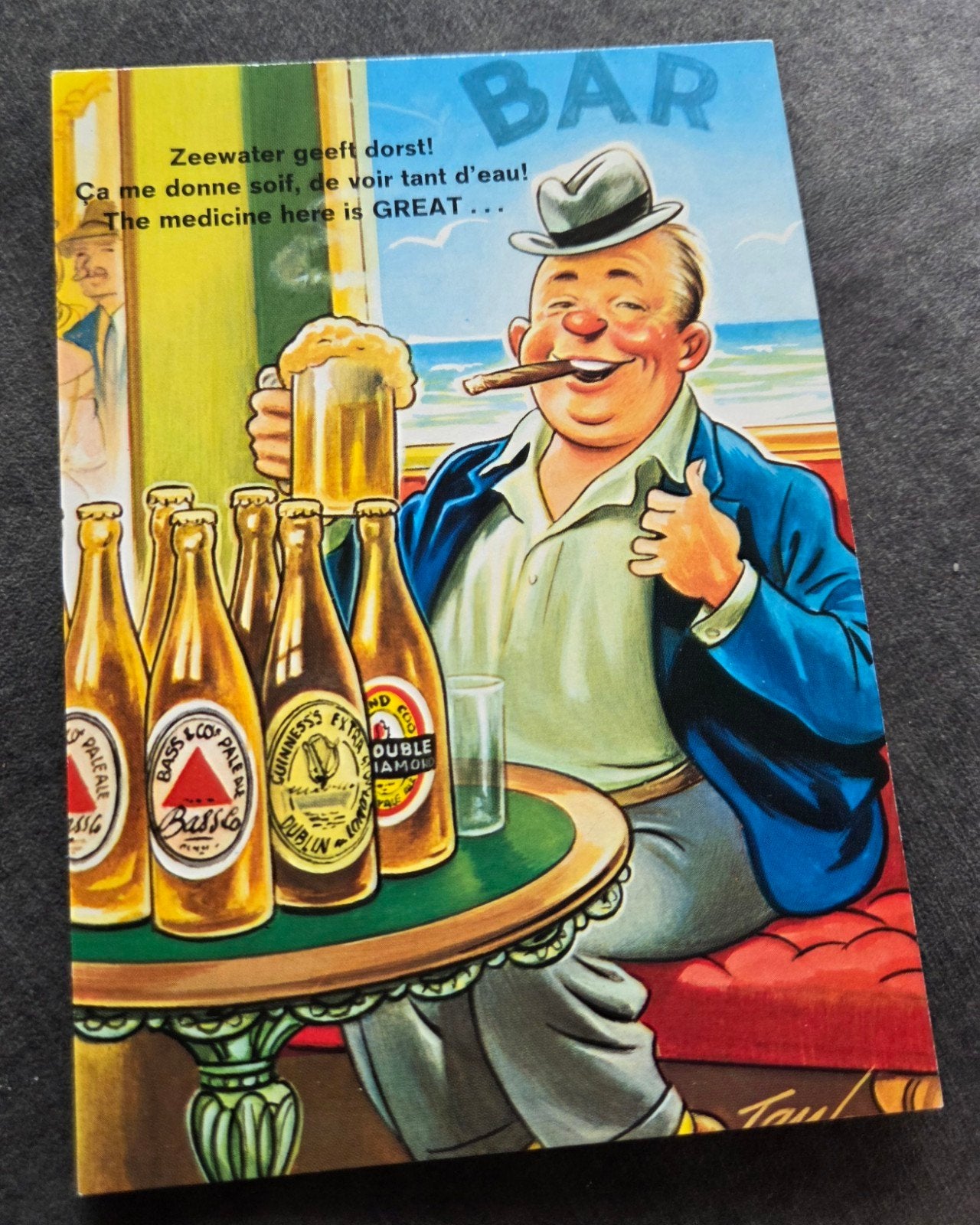 Zeewater geeft dorst! (Bamforth), Verzenden, 1960 tot 1980, Ongelopen, Overige thema's