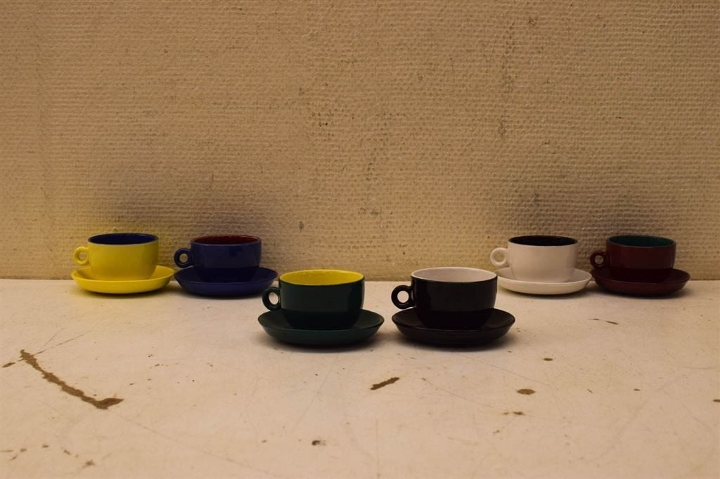 la bella 12 delig espresso kopjes en schoteltjes 46659, Huis en Inrichting, Keuken | Servies, Gebruikt, Ophalen of Verzenden, Bord(en)