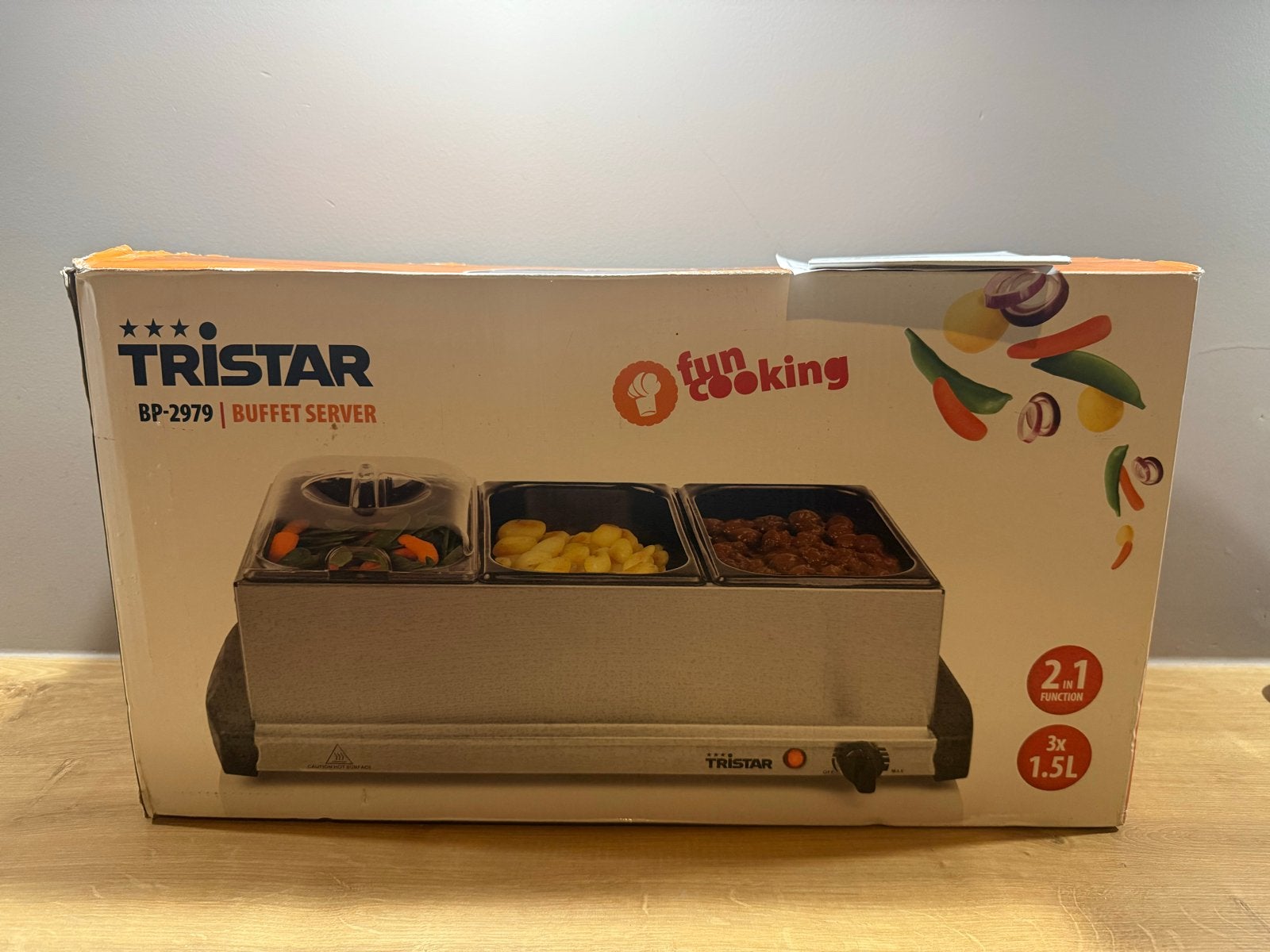 Tristar BP-2979 Buffet Server - Buffetwarmer & Warmhoudplaat, Overige typen, Ophalen, Zo goed als nieuw, Grijs