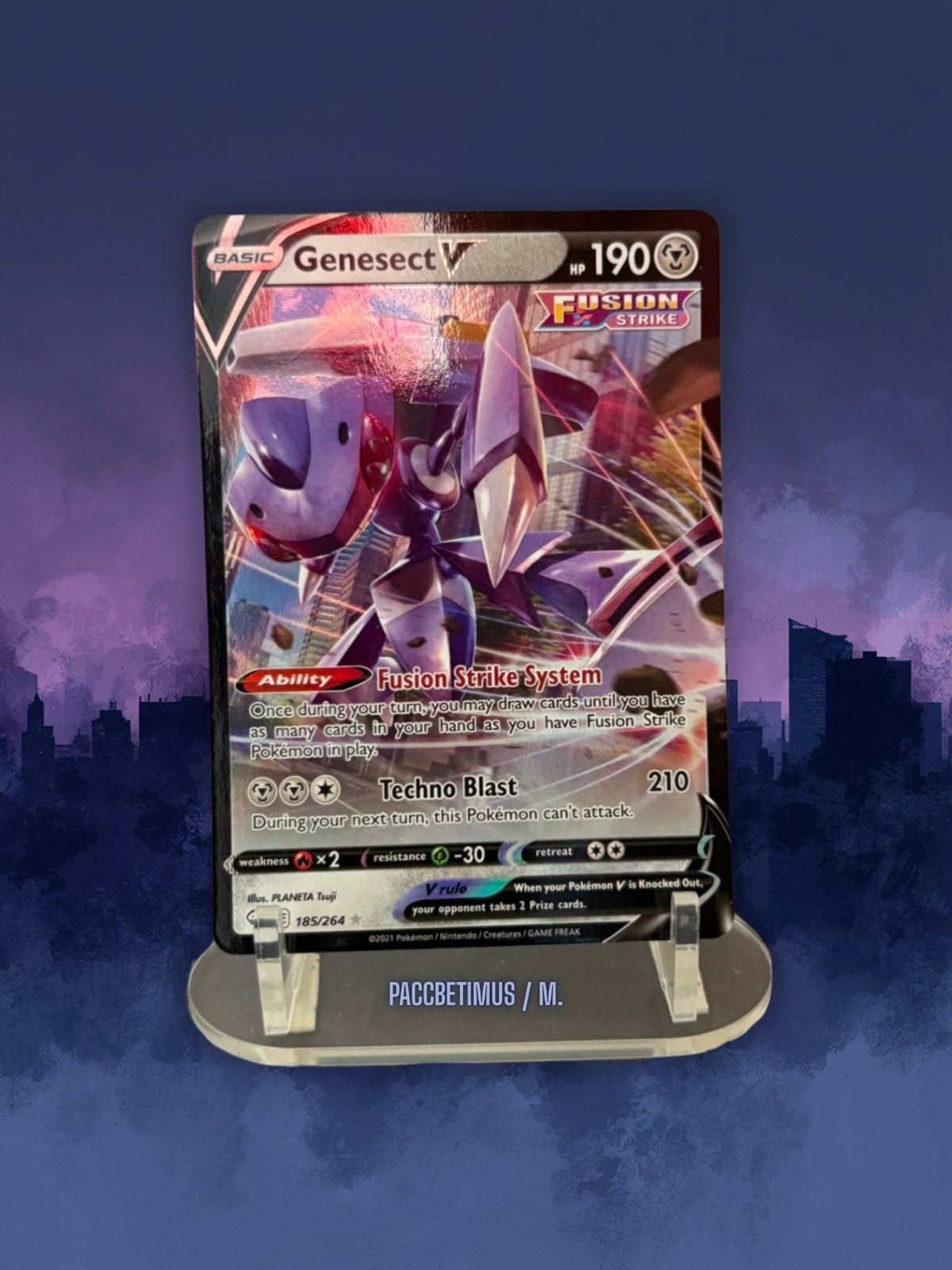 Genesect V 185/264 Fusion Strike, Ophalen of Verzenden, Zo goed als nieuw, Losse kaart