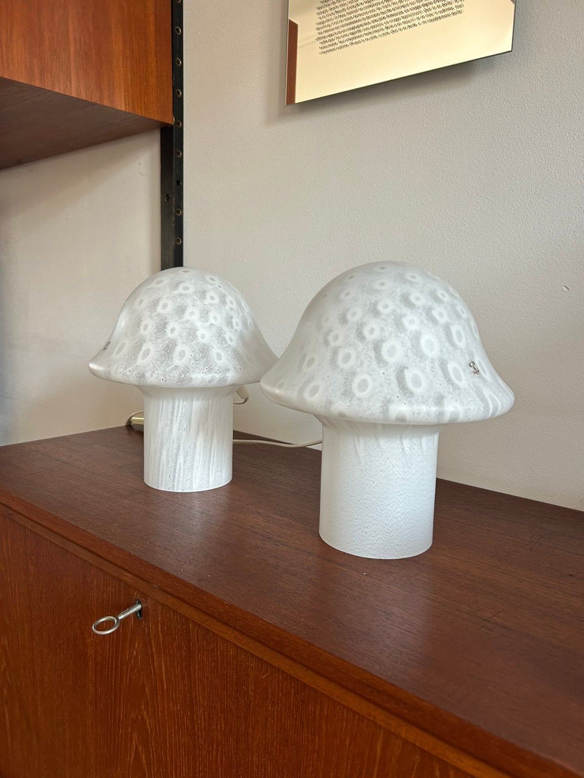 vintage mushroom tafellamp Peill & Putzler 2st, Ophalen, Zo goed als nieuw