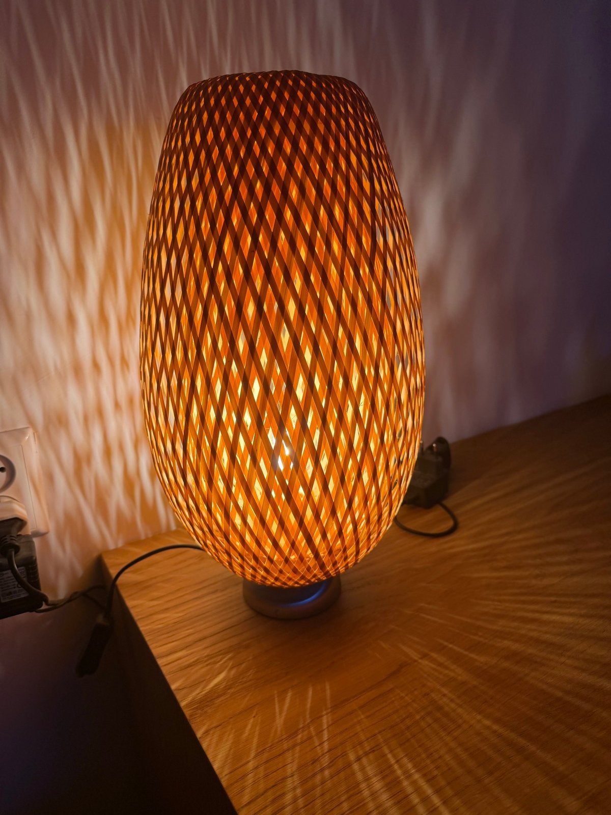 IKEA Böja tafellamp bamboe - sfeervol licht, Met schakelaar, Scandinavisch, IKEA, E27 (groot)