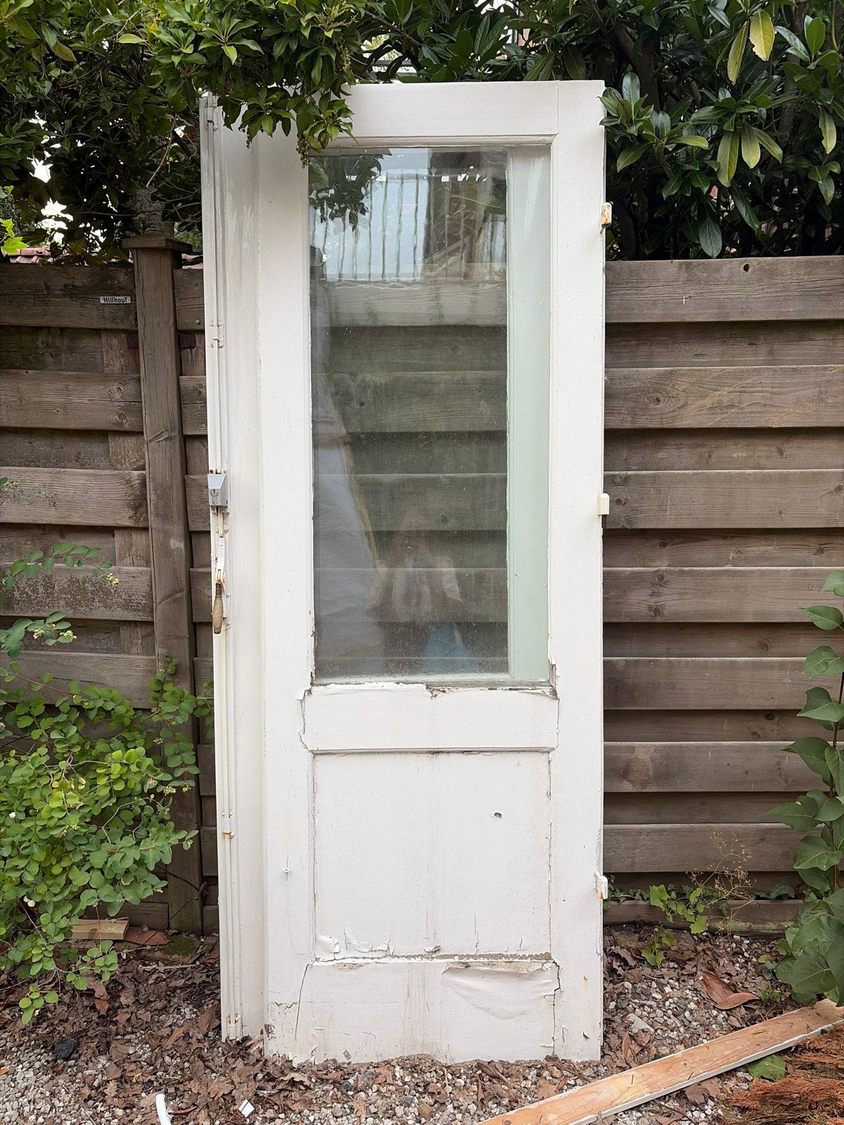 Gratis oude jaren 30 houten binnendeuren (2x) met glas, Gebruikt, 80 tot 100 cm, Binnendeur, Ophalen of Verzenden