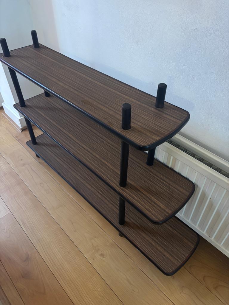 Jaren 70 stokkenkast / boekenkastje, Huis en Inrichting, Ophalen of Verzenden, Gebruikt
