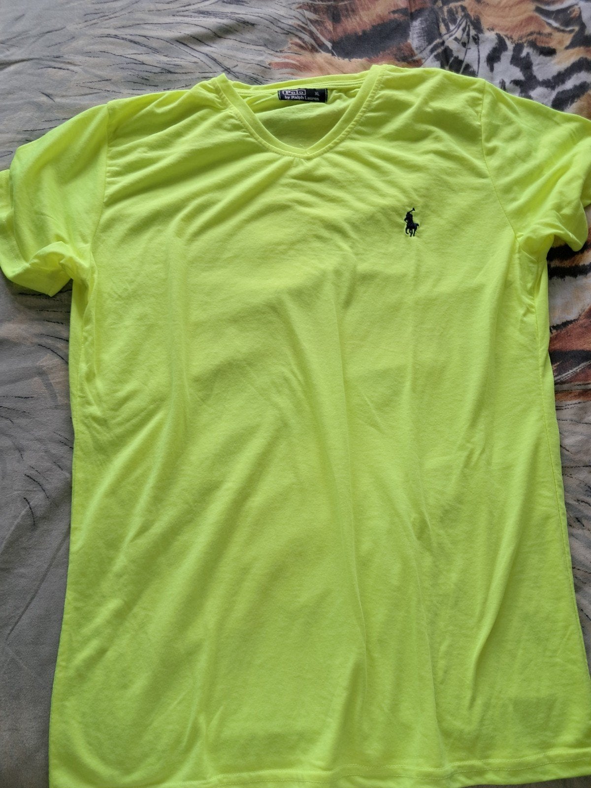 Polo by Ralph Lauren T-shirt - Maat XL - Neon Geel, Ophalen, Geel, Maat 56/58 (XL), Zo goed als nieuw