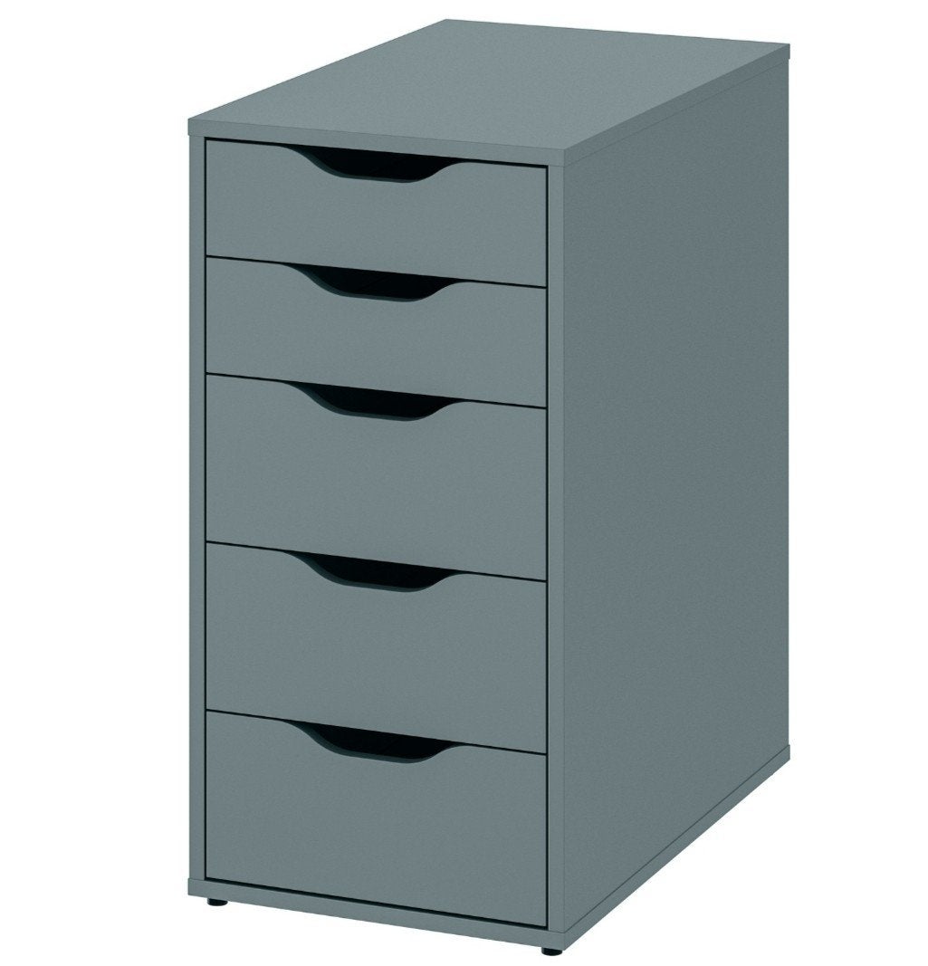 Ikea ladekast Alex grijsturkoois, Huis en Inrichting, Kasten | Ladekasten, Ophalen, Minder dan 50 cm, Gebruikt, 5 laden of meer