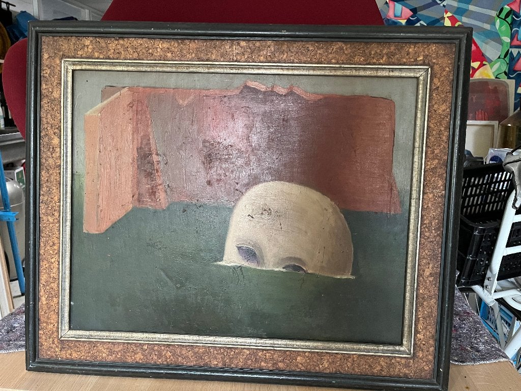 Oliver Picard Magisch Realisme Schildering op paneel, Handgeschilderd, Ophalen of Verzenden, Olieverf, Hout