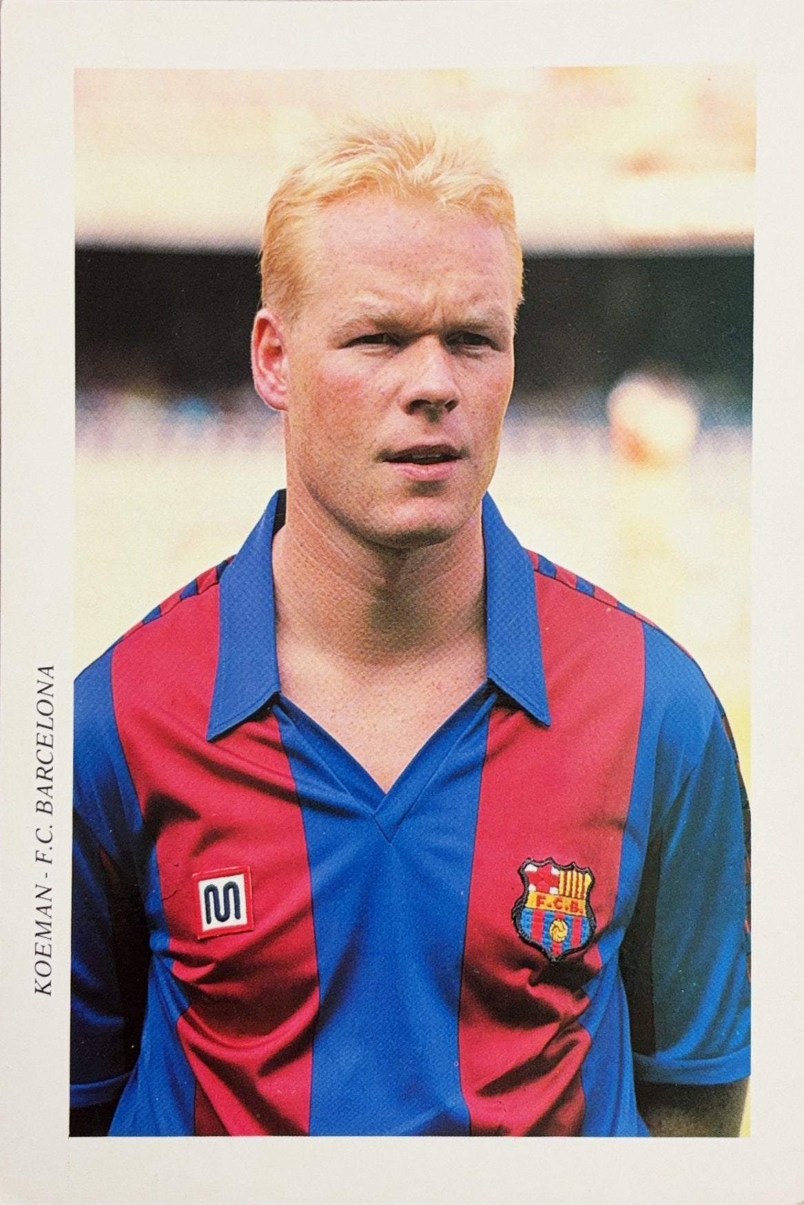 Spelerskaart Ronald Koeman - FC Barcelona, Ophalen of Verzenden, Zo goed als nieuw, Feyenoord, Spelerskaart
