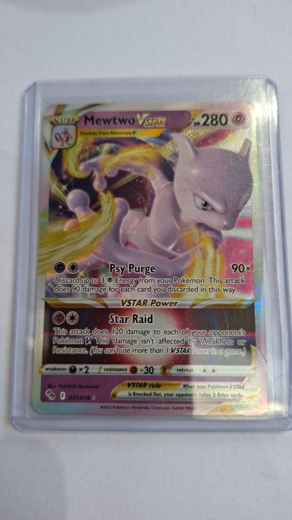 Mewtwo VSTAR Pokémon kaart (031/078), Hobby en Vrije tijd, Verzamelkaartspellen | Pokémon, Zo goed als nieuw, Losse kaart, Ophalen of Verzenden