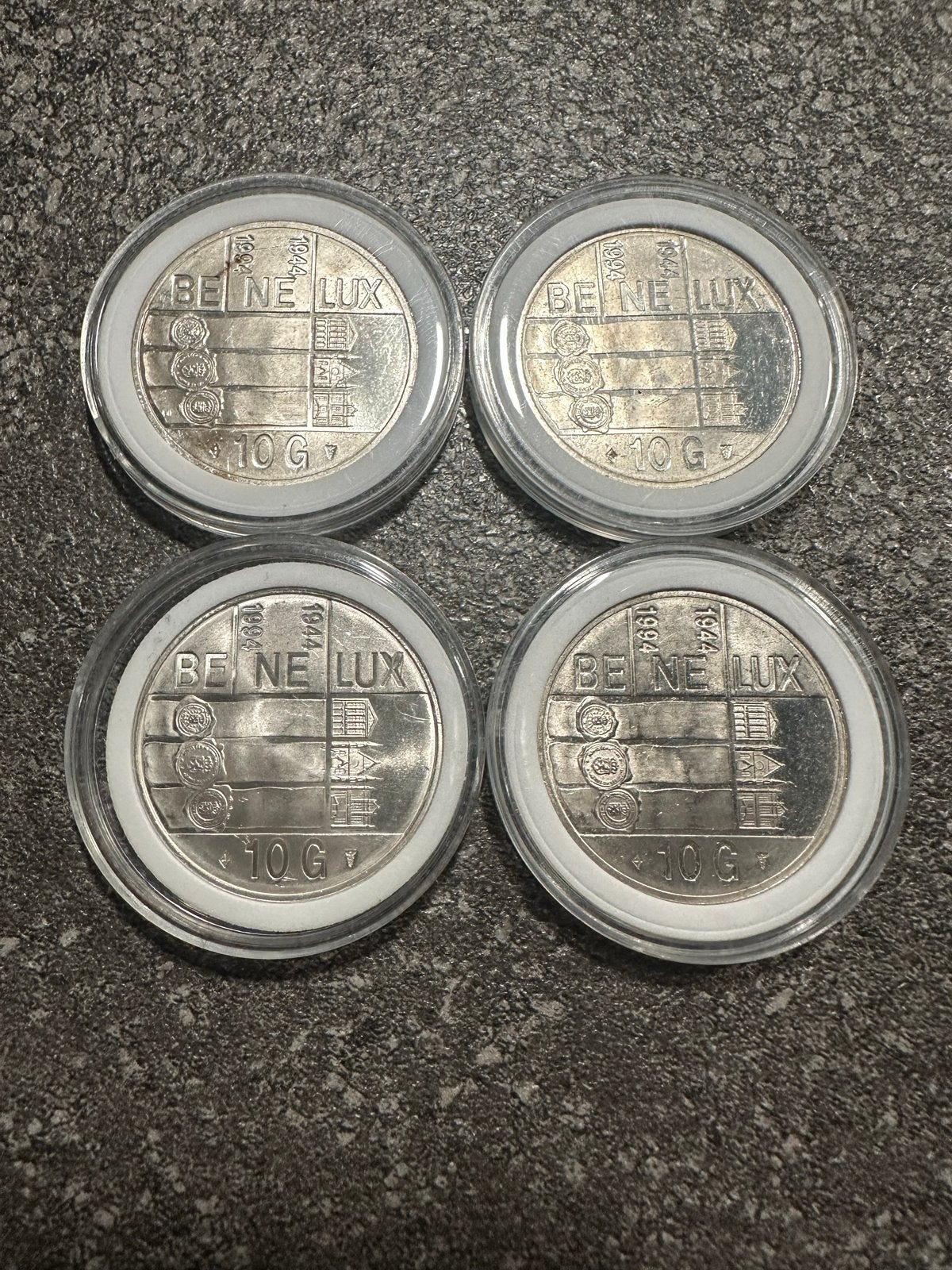 5x Benelux 10 Gulden munten Koningin Beatrix 1984, Setje, Koningin Beatrix, Zilver, Ophalen of Verzenden