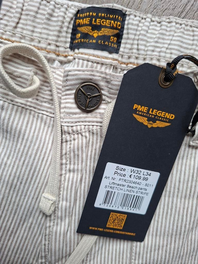 PME LEGEND Liftmaster linnen broek W32 L34, Overige kleuren, Nieuw, W32 (confectie 46) of kleiner, Ophalen of Verzenden