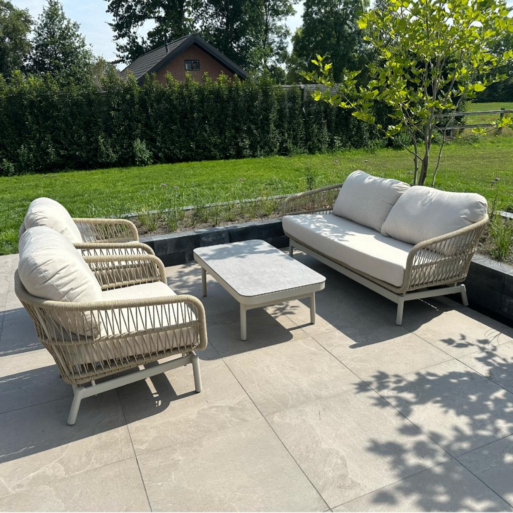 LOUNGESET MALLORCA groot ingekocht OP=OP, Tuin en Terras, Ophalen, Loungeset, Bank, 4 zitplaatsen