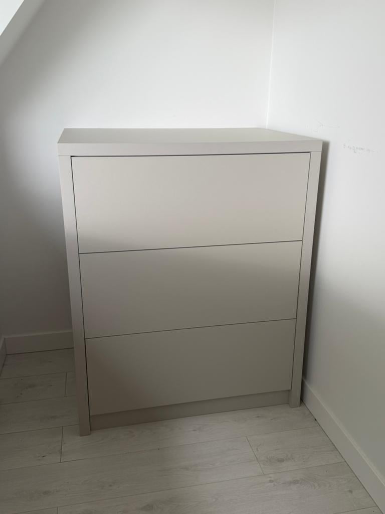 Ladekast licht grijs met 3 laden, Ophalen, 100 tot 150 cm, Nieuw, 50 tot 100 cm