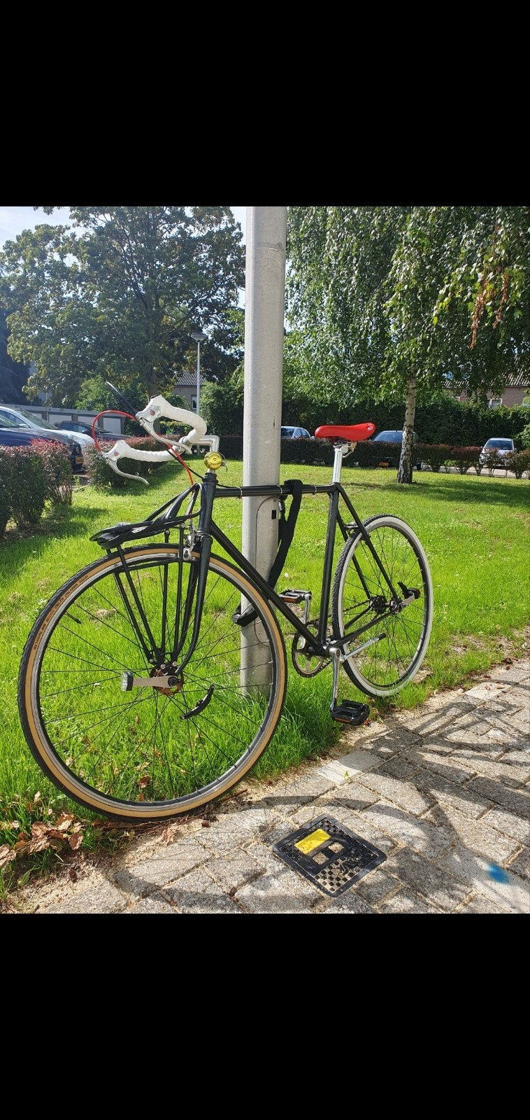 Single speed fiets te koop, Fietsen en Brommers, Fietsen | Heren | Herenfietsen, Ophalen of Verzenden, Gebruikt, Velgrem, Overige merken