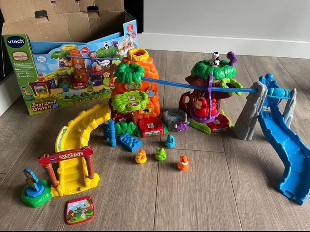 Vtech Avonturenjungle speelset compleet met doos, Ophalen of Verzenden, Zo goed als nieuw, 6 maanden tot 2 jaar