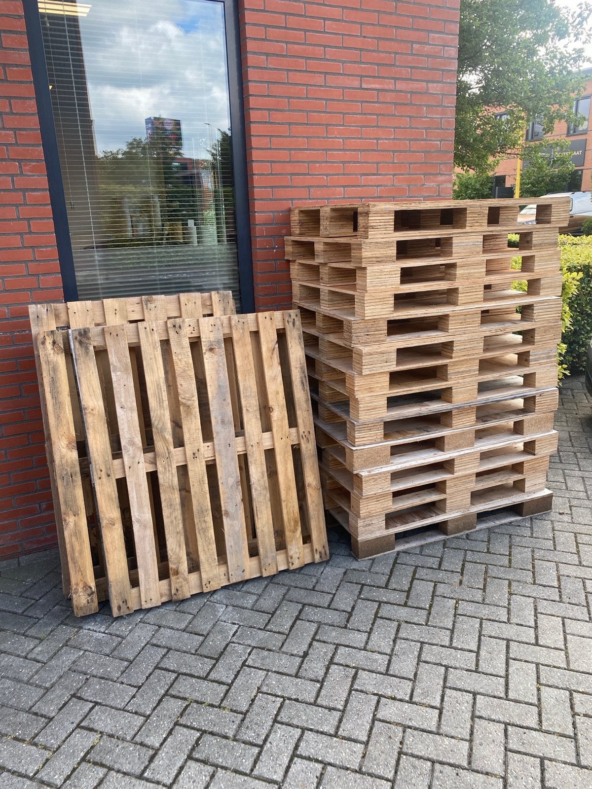 Houten Pallets - 10 euro voor de hele stapel, Tuin en Terras, Haardhout, Ophalen