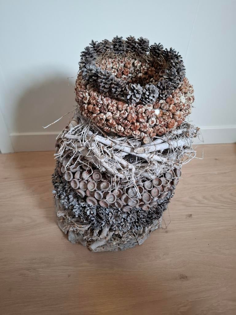 Decoratieve diverse kransen, natuurlijke materialen, Ophalen, Natuurlijk materiaal, Bruin, Landelijk