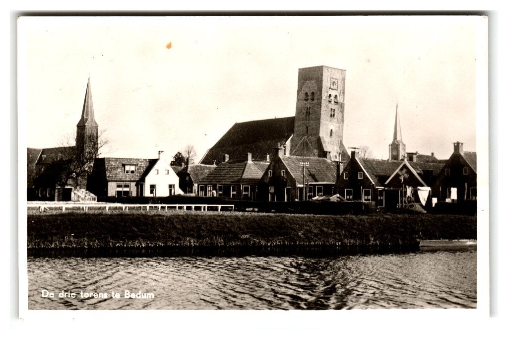 Bedum, De drie torens te Bedum, Verzenden, 1940 tot 1960, Ongelopen, Groningen