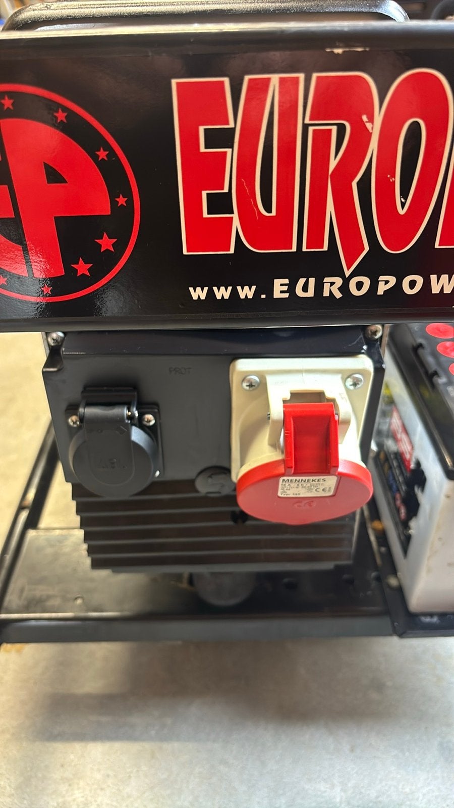 Euro Power Generator Krachtstroom 6,5 kVA Elektrische Start, Ophalen, Gebruikt, Elektrisch startend, Benzine