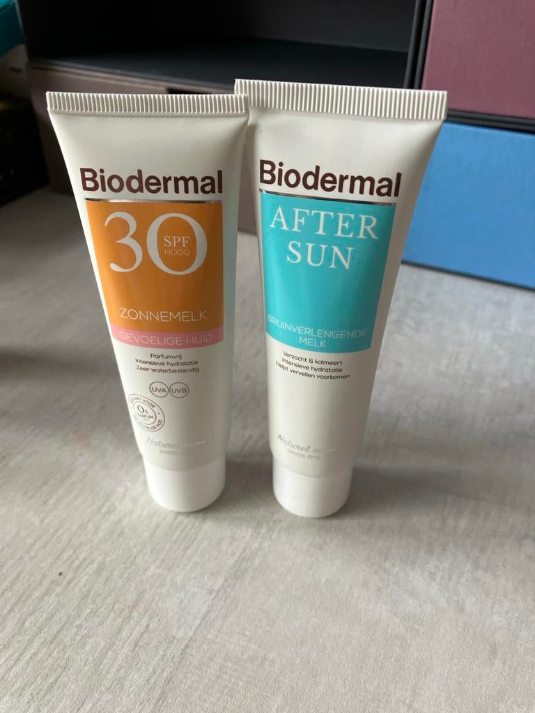 Biodermal Zonnemelk SPF30 & After Sun Bruinverlengend, Ophalen of Verzenden, Nieuw, Zonnebrand of After Sun