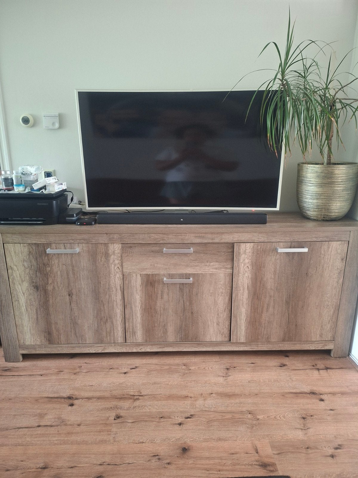 Grote dressoir kast - 220x44x90h -, Huis en Inrichting, Ophalen, Gebruikt, Met lade(s), 200 cm of meer